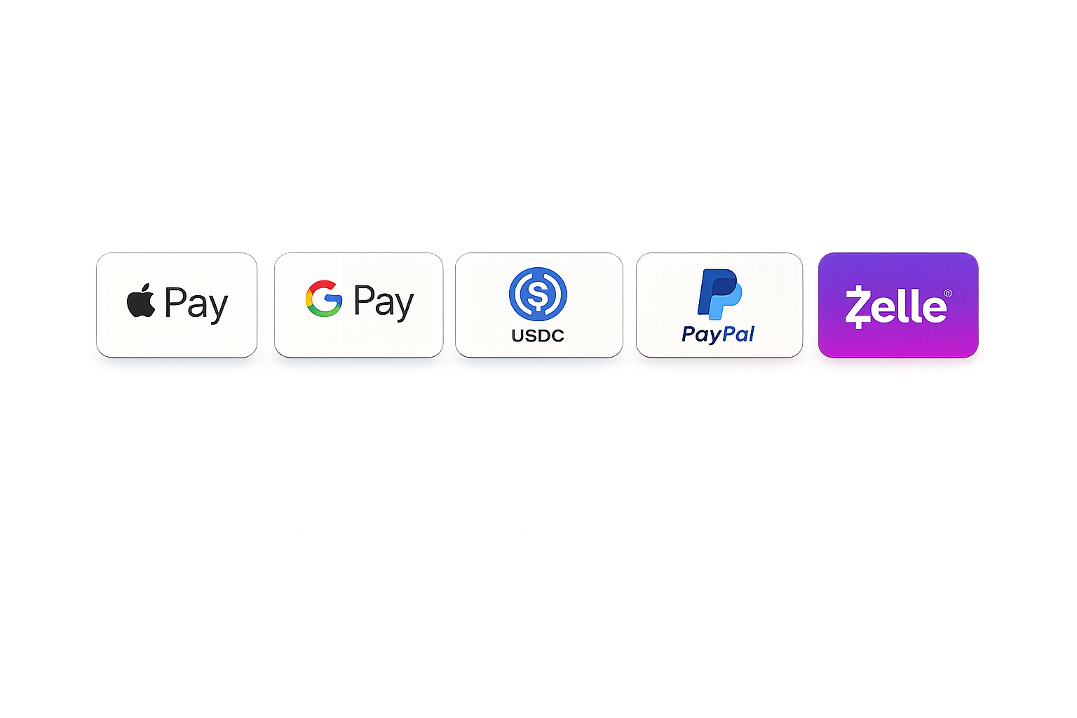 Accepted payment methods